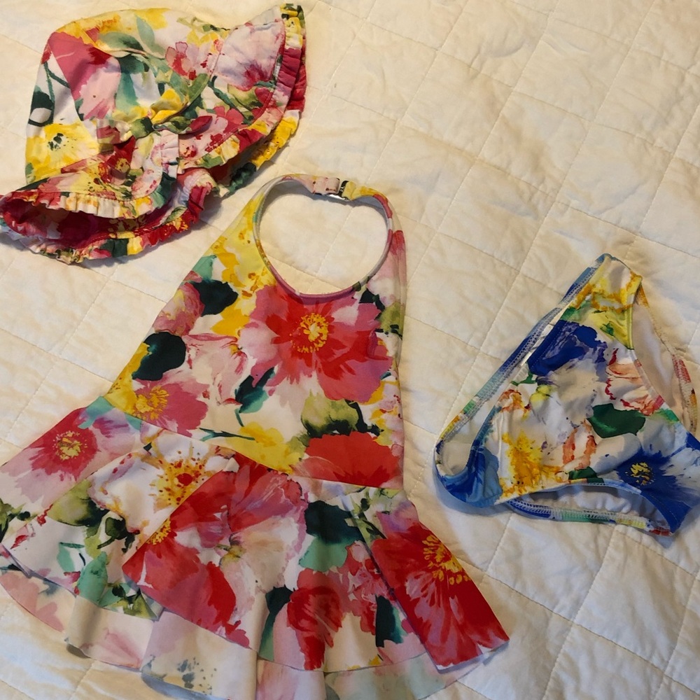 Ralph Lauren girls’ swimming suit w/ matching hat